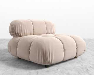 Belia Armless - Plush Velvet - Blush