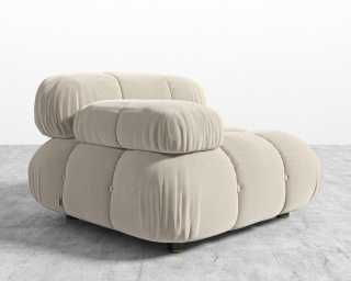Belia Left Arm - Plush Velvet - Warm Taupe