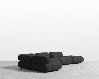 Belia Modular Sectional - Chatou Boucle - Caviar