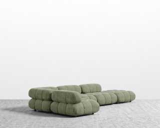 Belia Modular Sectional - Venice Vegan Suede - Sage