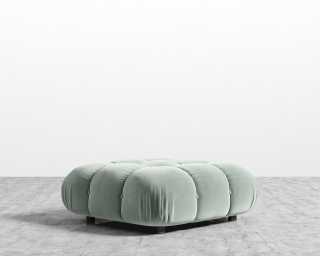 Belia Ottoman - Plush Velvet - Moonstone Belia Ottoman - Plush Velvet - Moonstone