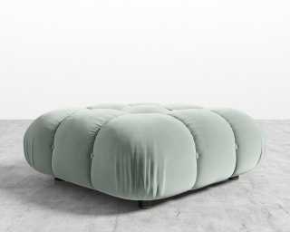Belia Ottoman - Plush Velvet - Moonstone Belia Ottoman - Plush Velvet - Moonstone