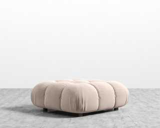 Belia Ottoman - Plush Velvet - Blush