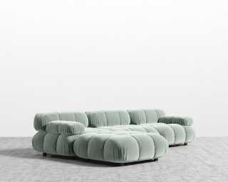 Rove concepts deals blue velvet couch