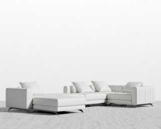 Berlin Modular Sectional - Microfiber Leather - Trento Eggshell
