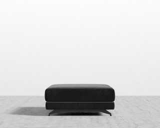 Berlin Ottoman - Plush Velvet - Black