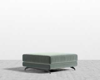 Berlin Ottoman - Plush Velvet - Moonstone