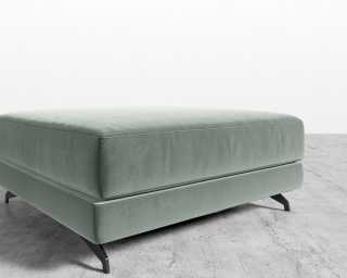 Berlin Ottoman - Plush Velvet - Moonstone