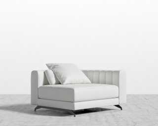 Berlin RHF Corner - Microfiber Leather - Trento Eggshell