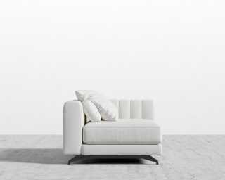 Berlin RHF Corner - Microfiber Leather - Trento Eggshell