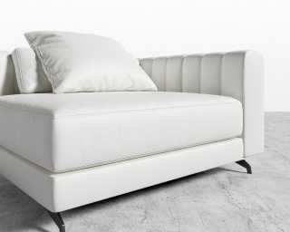 Berlin RHF Corner - Microfiber Leather - Trento Eggshell