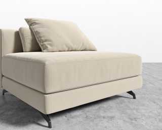 Berlin Armless - Signature Plush Velvet - Warm Taupe Berlin Armless - Signature Plush Velvet - Warm Taupe