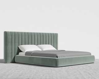 Berlin Bed - Plush Velvet - Moonstone