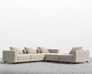 Berlin L-Sectional - Signature Plush Velvet - Warm Taupe Berlin L-Sectional - Signature Plush Velvet - Warm Taupe
