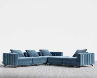 Berlin L-Sectional - Plush Velvet - Solstice