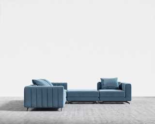 Berlin L-Sectional - Plush Velvet - Solstice