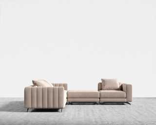 Berlin L-Sectional - Plush Velvet - Blush