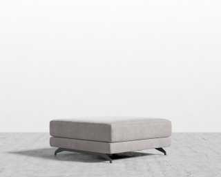 Berlin Ottoman - Venice Vegan Suede - Chiffon