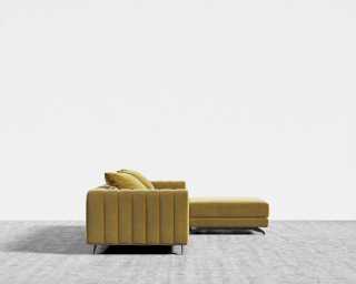 Berlin Sectional Sofa - Plush Velvet - Golden Beryl