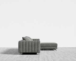 Berlin Sectional Sofa - Venice Vegan Suede - Strato
