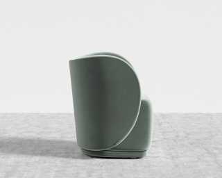 Diane Lounge Chair - Plush Velvet - Moonstone