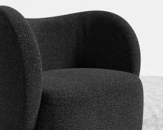 Diane Lounge Chair - Chatou Boucle - Caviar Diane Lounge Chair - Chatou Boucle - Caviar