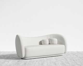 Diane Sofa - Trento Microfiber Leather - Trento Eggshell