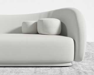 Diane Sofa - Trento Microfiber Leather - Trento Eggshell
