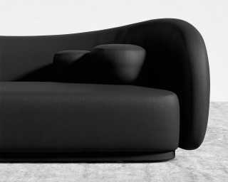 Diane Sofa - Trento Microfiber Leather - Trento Jet Black Diane Sofa - Trento Microfiber Leather - Trento Jet Black