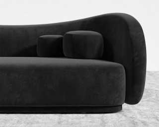 Diane Sofa - Plush Velvet - Black