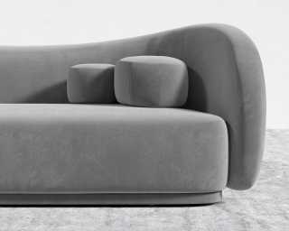 Diane Sofa - Plush Velvet - Glacier Grey
