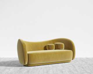 Diane Sofa - Plush Velvet - Golden Beryl