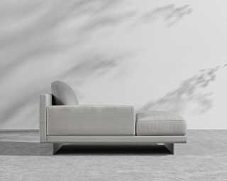 Dresden Outdoor Left Chaise with Armrest - Encino Dresden Outdoor Left Chaise with Armrest - Encino