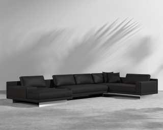 Dresden Outdoor Modular Sectional - Arcadia - Black Pietra Ceramic