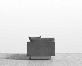 Dresden Right Arm Sofa - Plush Velvet - Glacier Grey