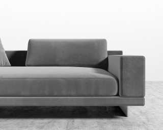 Dresden Right Arm Sofa - Plush Velvet - Glacier Grey