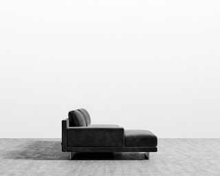 Dresden Sectional Sofa - Plush Velvet - Black