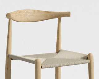 Elbow Counter Stool - Woven - Natural