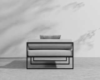 Everett Outdoor Daybed - Encino - Black Frame