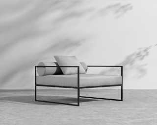 Everett Outdoor Armchair - Encino - Black