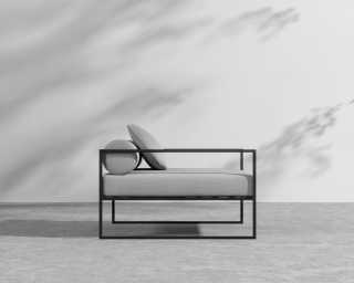 Everett Outdoor Armchair - Encino - Black