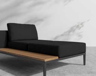 Francis Chaise - Left - Arcadia - Black Frame