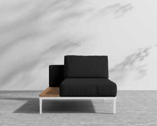 Francis Chaise - Left - Arcadia - White Frame