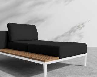 Francis Chaise - Left - Arcadia - White Frame