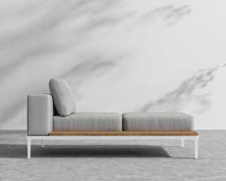 Francis Chaise - Left - Encino - White Frame