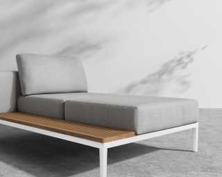 Francis Chaise - Left - Encino - White Frame