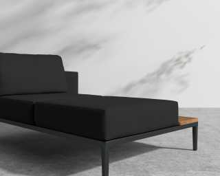 Francis Chaise Right - Arcadia - Black Frame