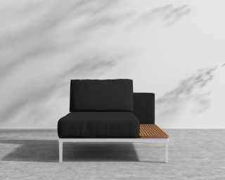 Francis Chaise Right - Arcadia - White Frame