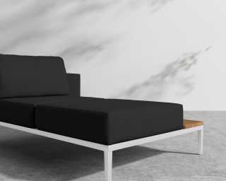 Francis Chaise Right - Arcadia - White Frame