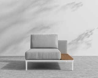 Francis Chaise Right - Encino - White